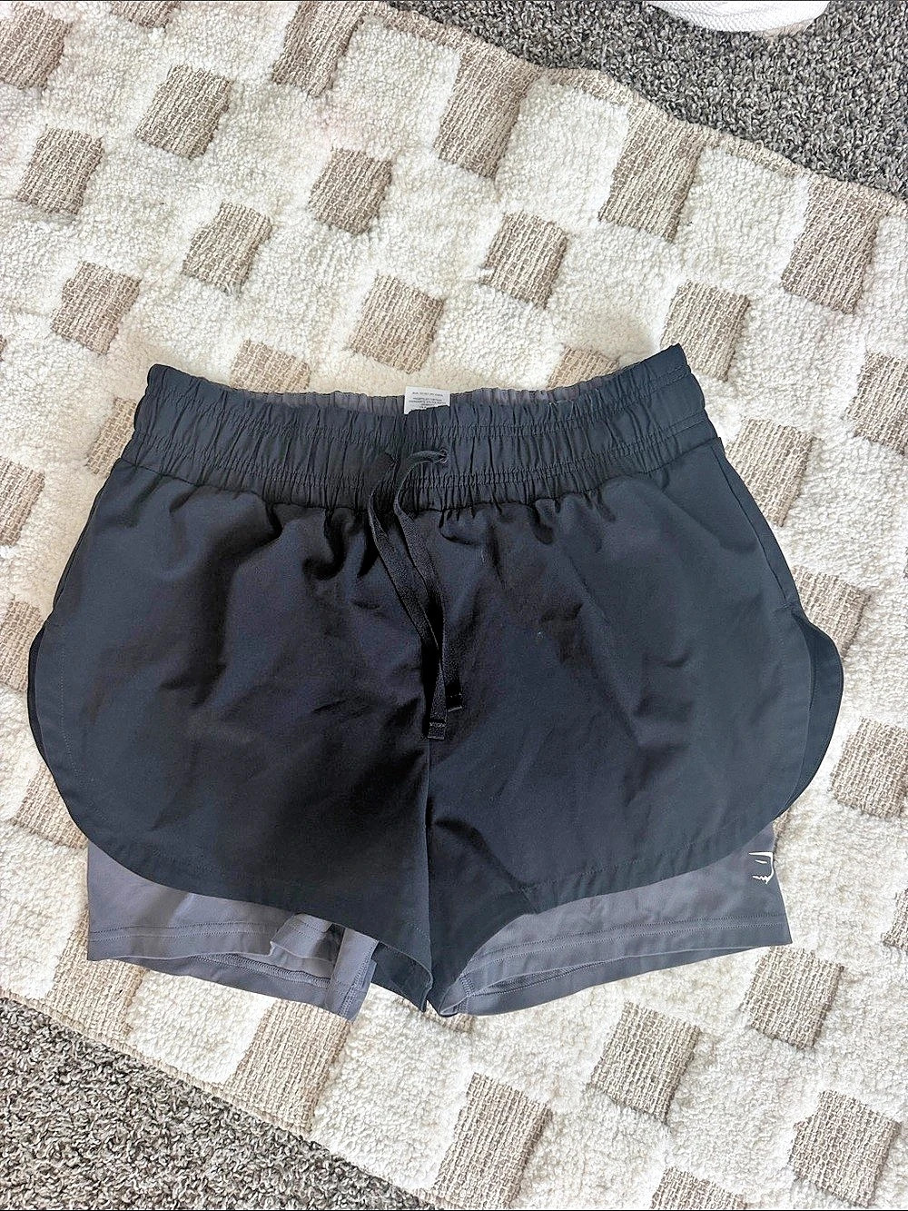 GYMSHARK Running 2-in-1 Shorts Athletic Shorts Black